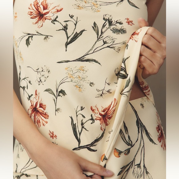 Anthropologie Strapless Floral Blouse - Cream and Red - NWT - Picture 4 of 4